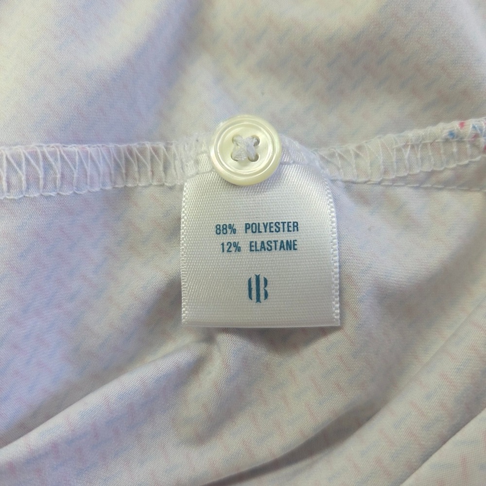 Holderness & Bourne Men XL The Demaret Golf Polo Shirt White Pink Blue Mossy Oak - Picture 5 of 9